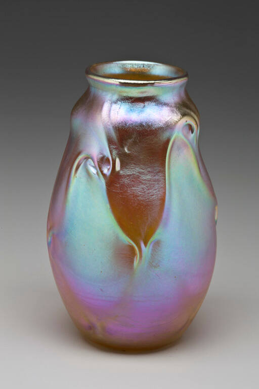 Vase, iridescent gold