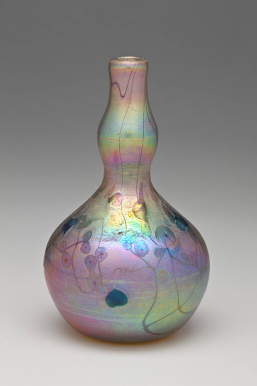 Vase, Iridescent With Vine Motif