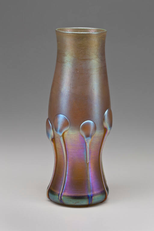 Vase, Iridescent Gold With Applied Claws
