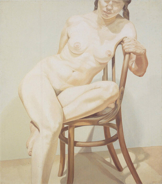 Seated Nude on Bentwood Chair