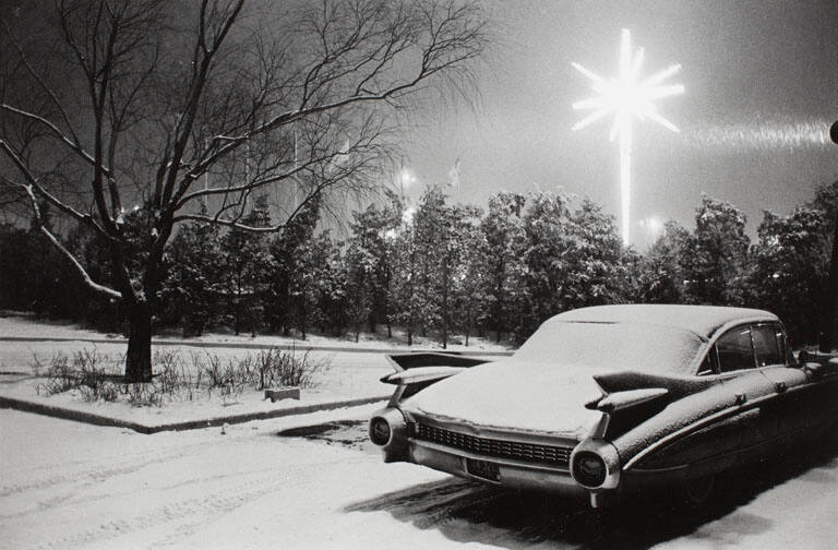 JFK Airport (Caddy and Christmas star), from the portfolio Joel Meyerowitz Photographs, The Early Works