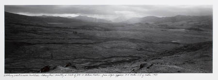 Looking west across landslide - debris flow directly in front of Mt. St. Helens crater