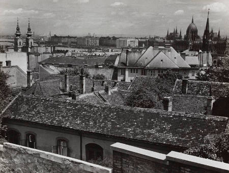 [Hungary: Rooftop view of the Towers of Parliament in Budapest]