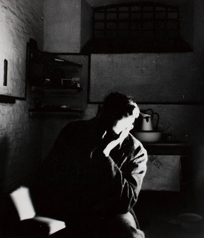 Prisoner in a cell at Wormwood Scrubbs