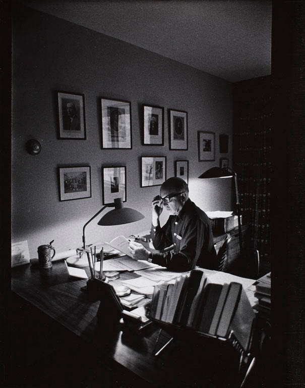 Goucher College: President at his desk