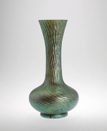 Vase, Tall Green Iridescent