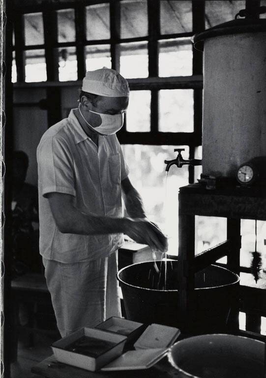 Schweitzer: A Man of Mercy (doctor washing his hands)