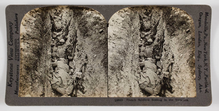 French Soldiers Resting in the Trenches