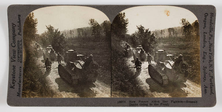 How France Aided Her Fighters- Renault Tanks Going to the Front