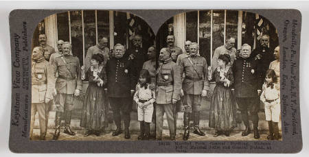 Marshal Foch, General Pershing, Madame Joffre, Marshal Joffre and General Duball, at Paris