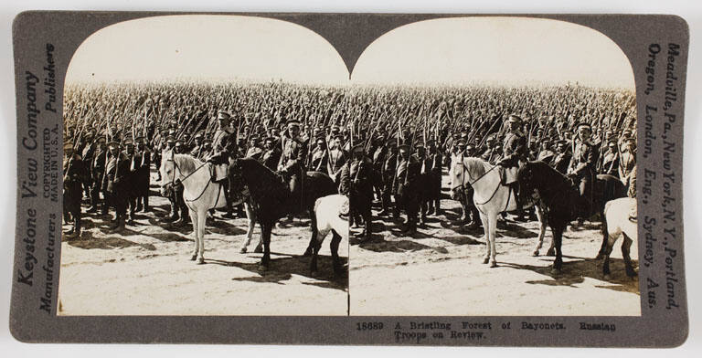 A Bristling Forest of Bayonets. Russian Troops on Review