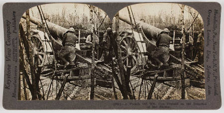 A French 155 mm Gun Trained on the Trenches of the Enemy