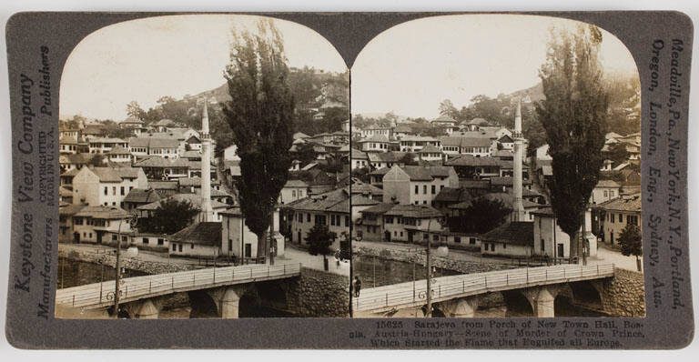 Sarajevo from Porch of New Town Hall, Bosnia, Austria-Hungary-Scene of Murder of Crown Prince, Which Started the Flame that Engulfed all Europe