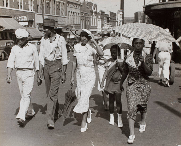 Youths walking down Beale Street, Memphis, Tennessee