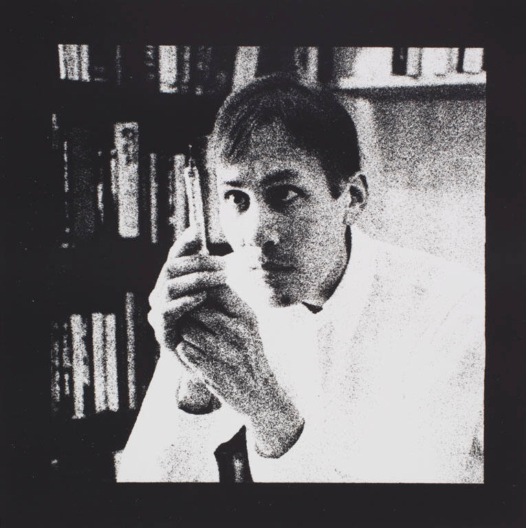 Man [Alfred] self-injecting experimental AIDS drug, San Francisco