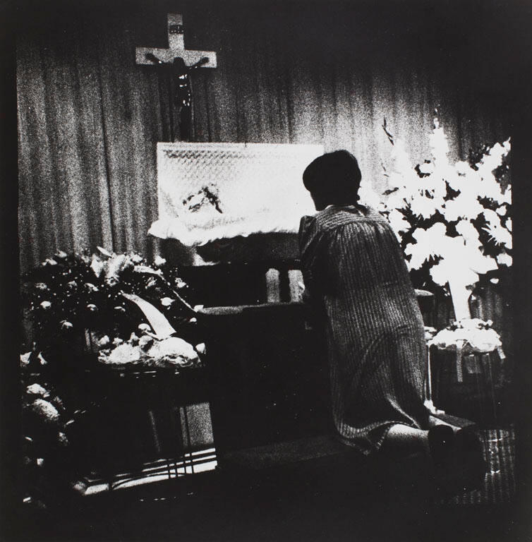 Maria at Flavia's funeral, Brooklyn, NY, from the series The AIDS Photographs