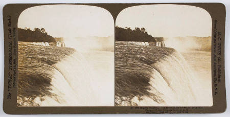 Mighty Niagara-The Brink of the American Falls from Prospect Point, Niagara Falls, U.S.A.