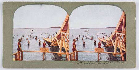 Gay Sport on the Waters, Toboggan Slide, Wildwood, White Bear Lake, Minnesota