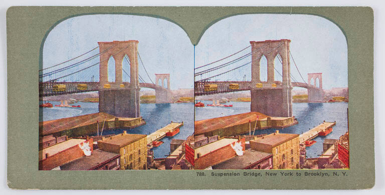 Suspension Bridge, New York to Brooklyn, New York