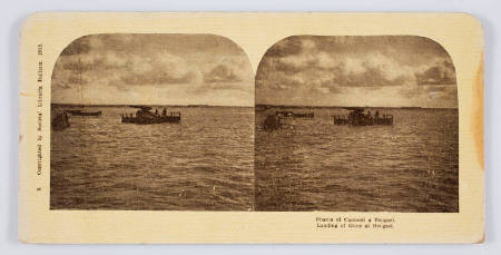 5. Sbarco di Cannoni a Bengasi (Landing of Guns at Bengasi), from Views for Sterescope, Italo-Turkish War, 1911-1912