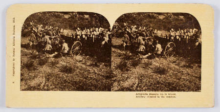 8. Artiglieria piazzata tra le trincee (Artillery situated in the trenches), from Views for Sterescope, Italo-Turkish War, 1911-1912