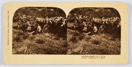 8. Artiglieria piazzata tra le trincee (Artillery situated in the trenches), from Views for Sterescope, Italo-Turkish War, 1911-1912