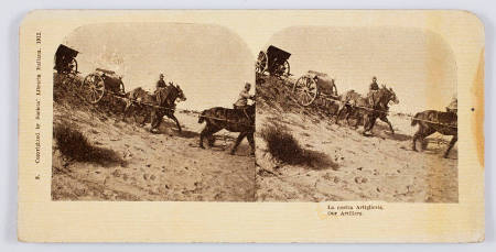 9. La nostra Artiglieria (Our Artillery), from Views for Sterescope, Italo-Turkish War, 1911-1912