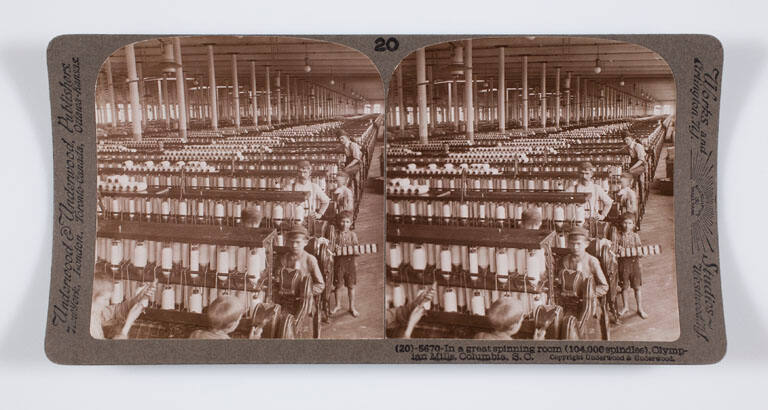 In a great spinning room (104,000 spindles), Olympian Mills, Columbia, S.C.
