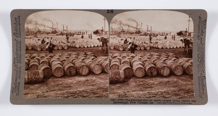 The sweetest spot on earth—sugar levee beside the Mississippi, New Orleans, LA