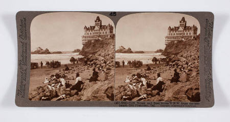 Cliff House and Seal Rocks W.N.W. from the sea-beach, San Francisco, Cal.