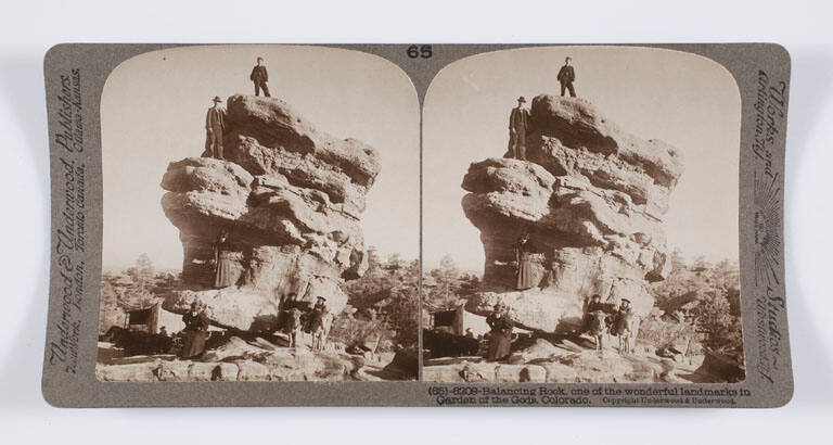 Balancing Rock, one of the wonderful landmarks in Garden of the Gods, Colorado