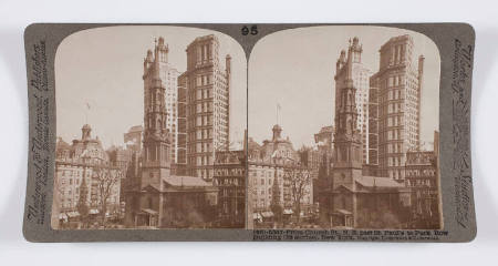 From Church St., N.E. past St. Paul's to Park Row Building (29 stories), New York