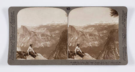 The Valley, Half Dome, Nevada Falls, Cap of Liberty and imposing Sierras, Yosemite, Cal.