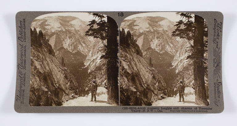 Amid majestic heights and chasms of Yosemite Valley, (N.N.W.), Cal.