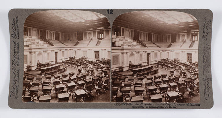 Senate Chamber, in the Capitol, scene of famous debates, Washington, U.S.A.