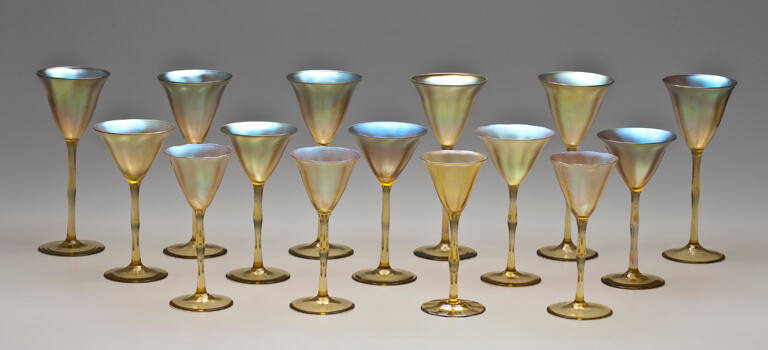 One of a group of fifteen stemmed goblets
