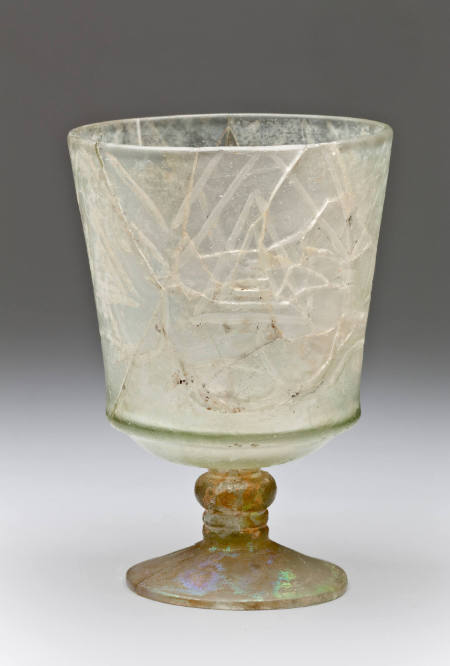 Goblet with geometric designs