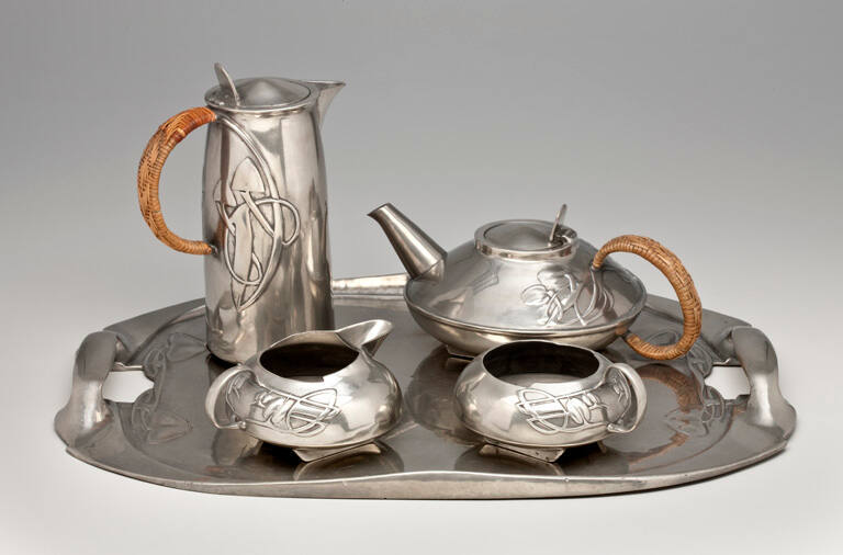 Coffee and tea set with tray