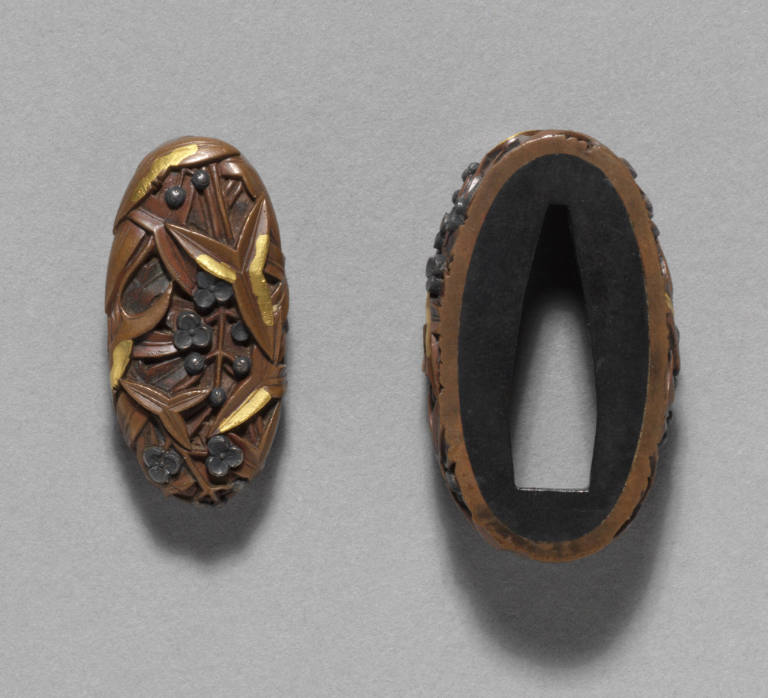 Kashira with floral motif – Works – Herbert F. Johnson Museum of