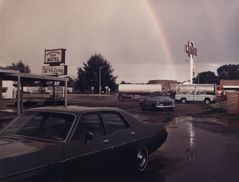 Horseshoe Bend Motel, Lovell, Wyoming, 7/16/73