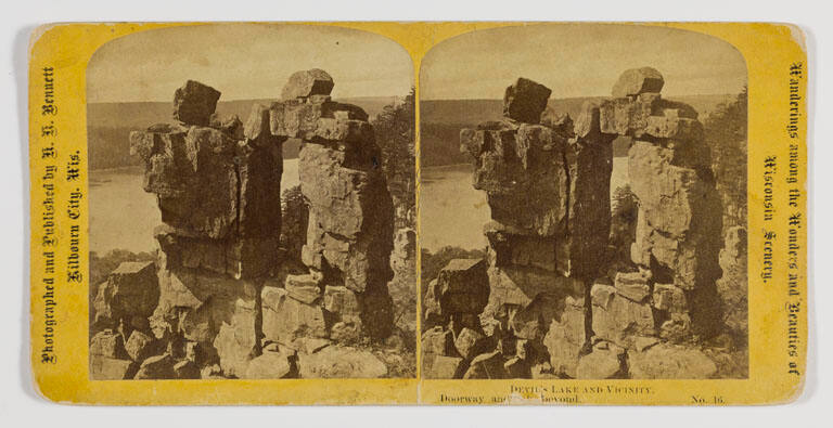Devil's Lake and Vicinity: Doorway and Lake beyond (from the series: Wanderings among the Wonders and Beauties of Wisconsin Scenery)