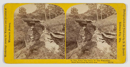 Stand Rock from the south west (from the series: Wanderings among the Wonders and Beauties of Wisconsin Scenery)