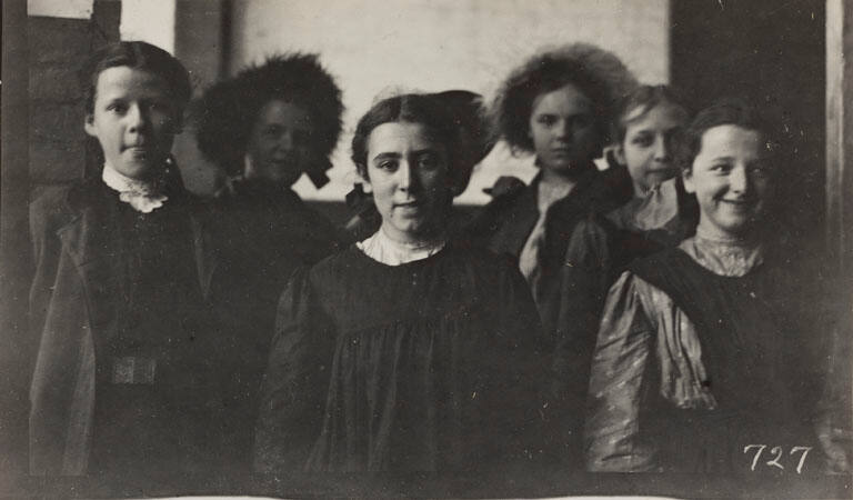 In the drawing-in room of American Woolen Co., Winooski, VT