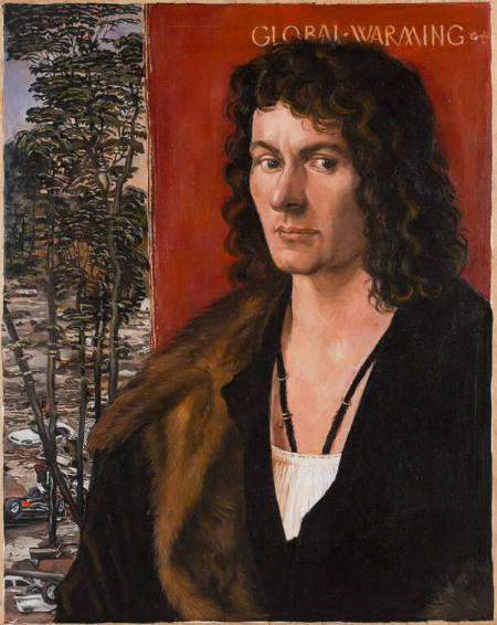 Global Warming, after Albrecht Dürer's Portrait of Oswolt Krel