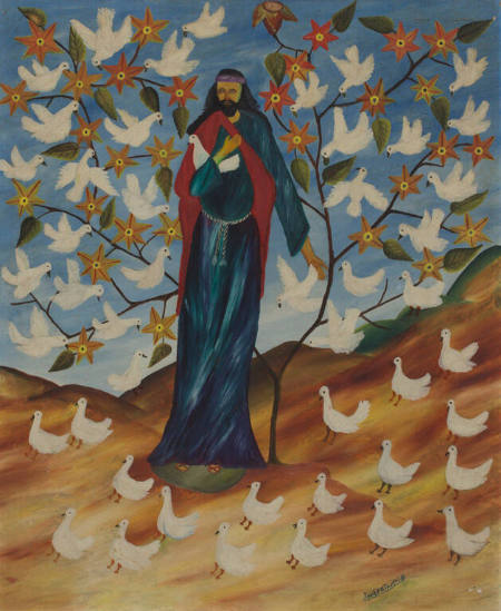 Christ with Doves