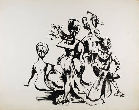 Untitled (four figures in various poses)