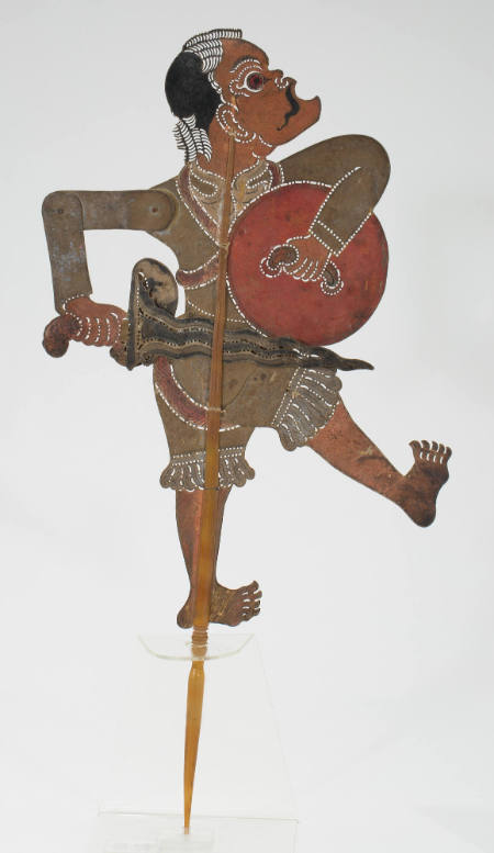 Shadow puppet representing a warrior