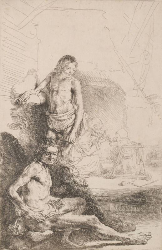 Male Nude, Seated and Standing—Het Rolwagentje (The Walking Frame)