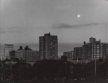 City skyline at night—detail