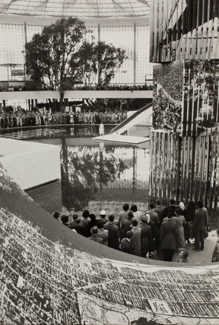 Crowd watching for the dolphins, Brussels World Fair